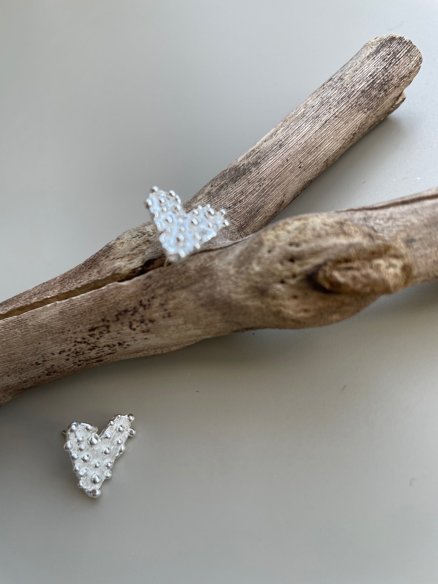Earring heart (bubbles)