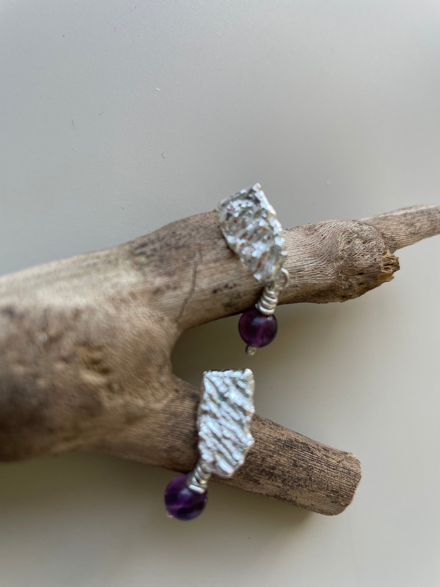 Reticulada + Amatista Earrings