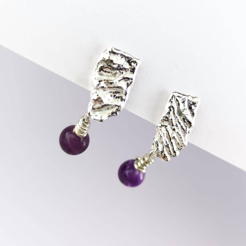 Reticulada + Amatista Earrings