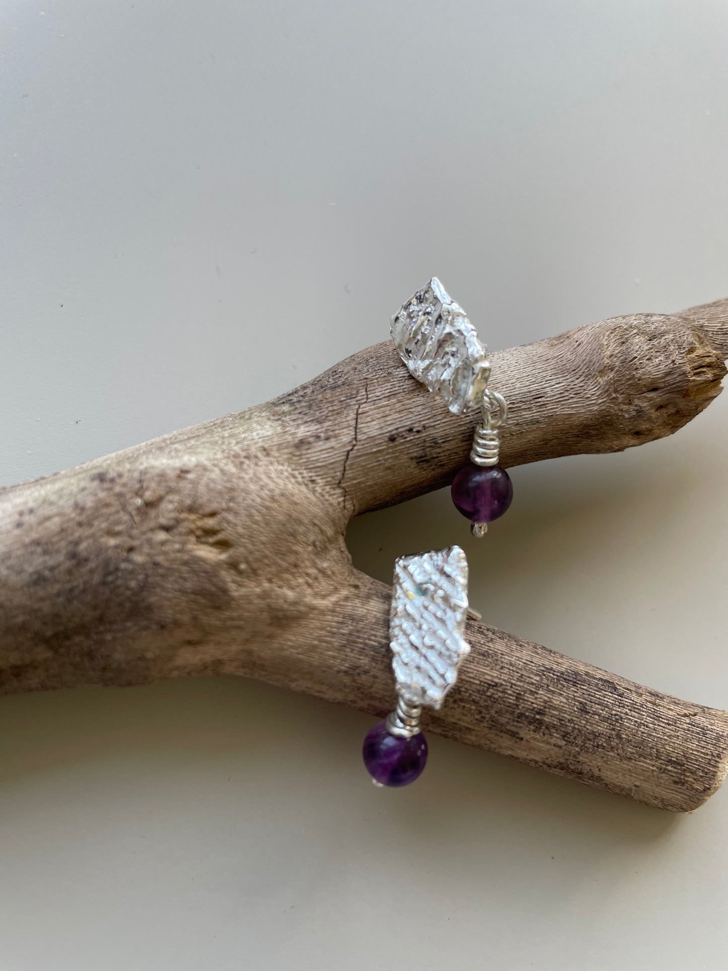 Reticulada + Amatista Earrings